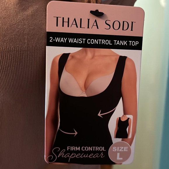 NWT *THALIA SODI* 2 Way Shaping Waist Control Tank Nude Color Tank Top Sz L - Picture 7 of 10
